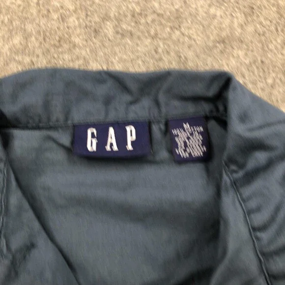 Vintage Gap Shirt Womens Large Blue Solid Cotton Long Sleeve Button Up Woven - Picture 6 of 10